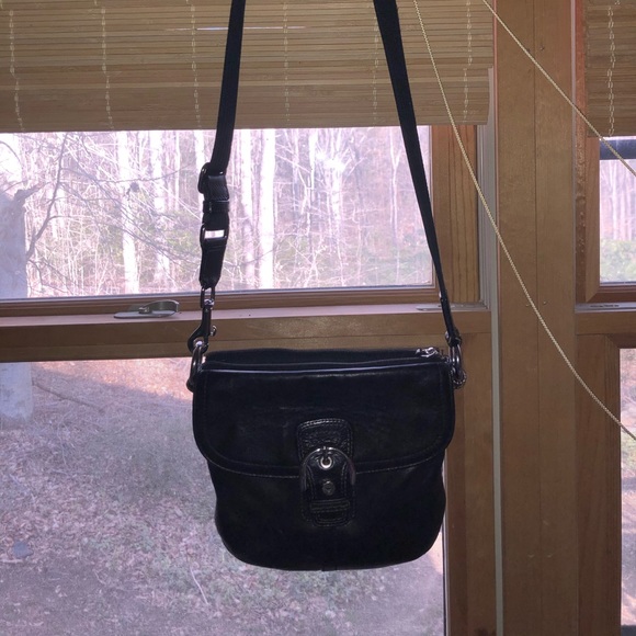 Coach Crossbody Bag -Black w/silver hardware - Picture 3 of 16